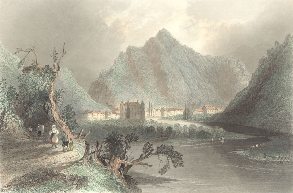 GERMANY. Ems, Lahn, Rhine  1840 old antique vintage print picture